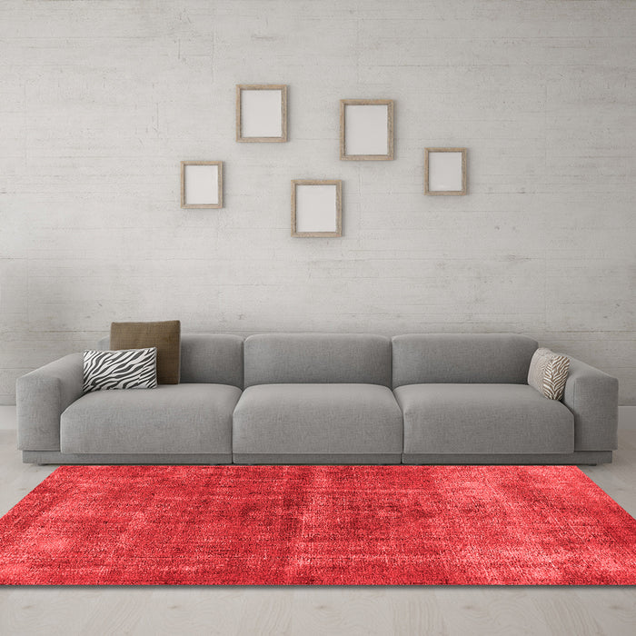Industrial Red Washable Rugs