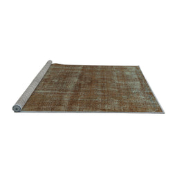 Sideview of Machine Washable Oriental Light Blue Industrial Rug, wshurb2200lblu