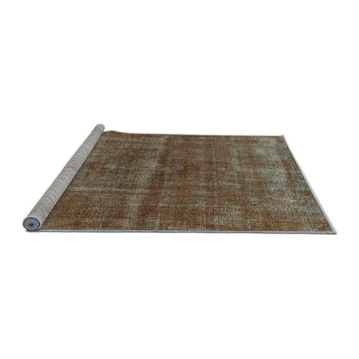 Sideview of Machine Washable Oriental Light Blue Industrial Rug, wshurb2200lblu