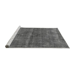 Sideview of Machine Washable Oriental Gray Industrial Rug, wshurb2200gry