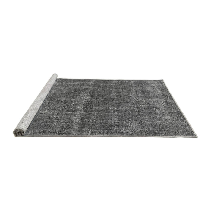 Sideview of Machine Washable Oriental Gray Industrial Rug, wshurb2200gry