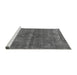 Sideview of Machine Washable Oriental Gray Industrial Rug, wshurb2200gry