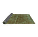 Sideview of Oriental Turquoise Industrial Rug, urb2200turq