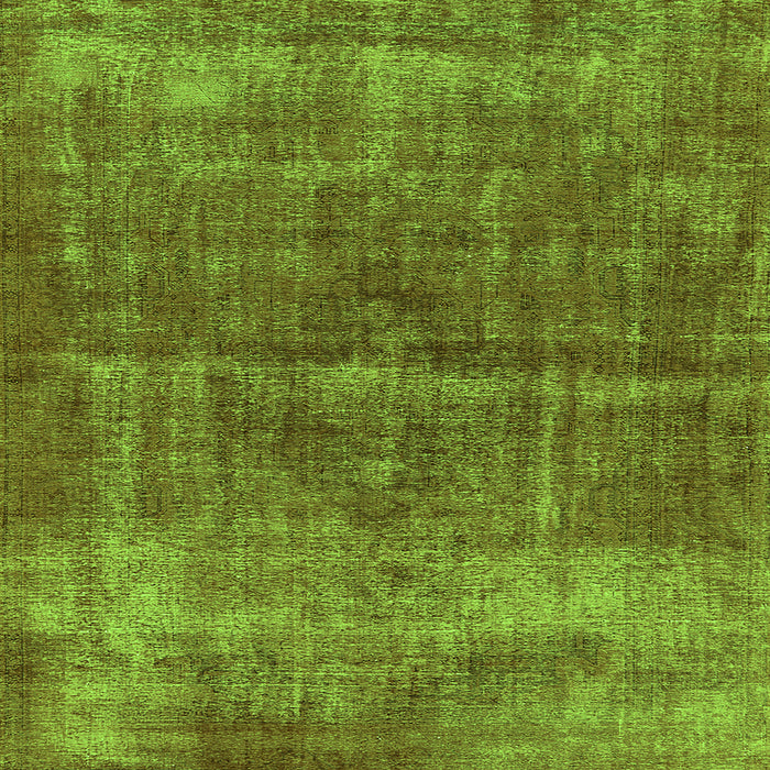 Square Machine Washable Oriental Green Industrial Area Rugs, wshurb2200grn
