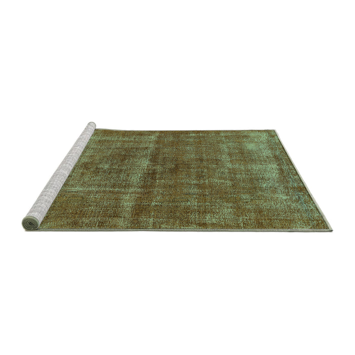 Sideview of Machine Washable Oriental Turquoise Industrial Area Rugs, wshurb2200turq