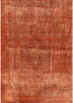 Mid-Century Modern Bright Orange Oriental Rug, urb2200