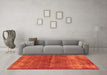 Machine Washable Oriental Orange Industrial Area Rugs in a Living Room, wshurb2200org