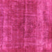 Square Machine Washable Oriental Pink Industrial Rug, wshurb2200pnk