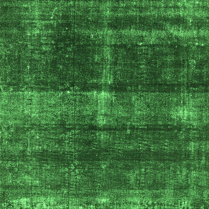 Square Machine Washable Oriental Green Industrial Area Rugs, wshurb2201grn