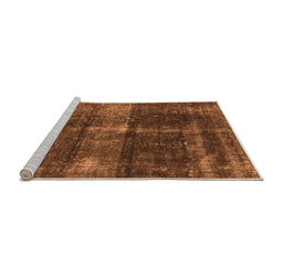 Sideview of Machine Washable Oriental Orange Industrial Area Rugs, wshurb2201org