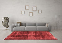 Machine Washable Oriental Red Industrial Rug, wshurb2201red