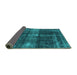 Sideview of Oriental Turquoise Industrial Rug, urb2201turq