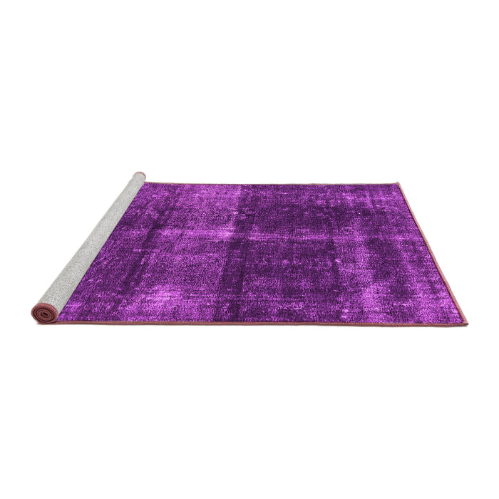 Sideview of Machine Washable Oriental Pink Industrial Rug, wshurb2201pnk
