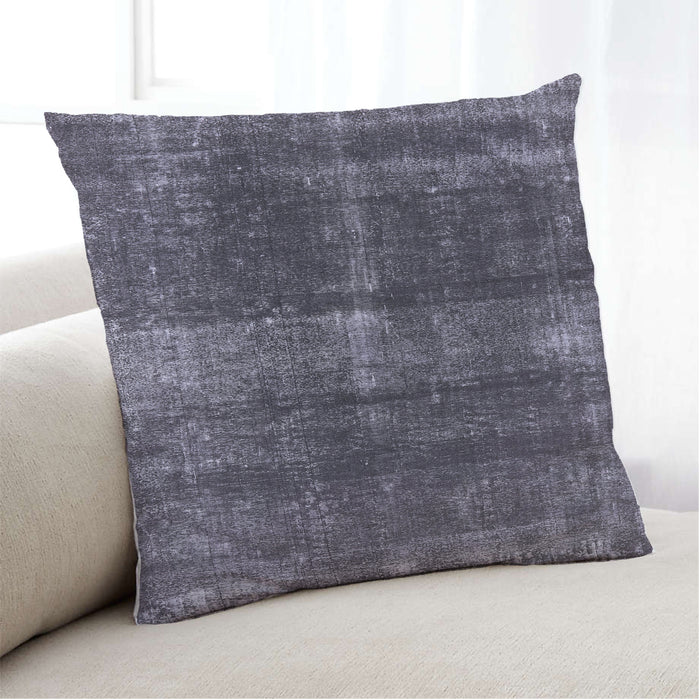 Lifestyle Image of Mid-Century Modern Urban Square Charcoal Blue Throw Pillow, 18 inch by 18 inch, pwurb2201