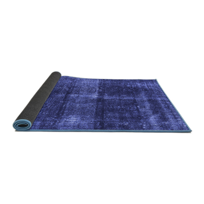 Sideview of Oriental Blue Industrial Rug, urb2201blu