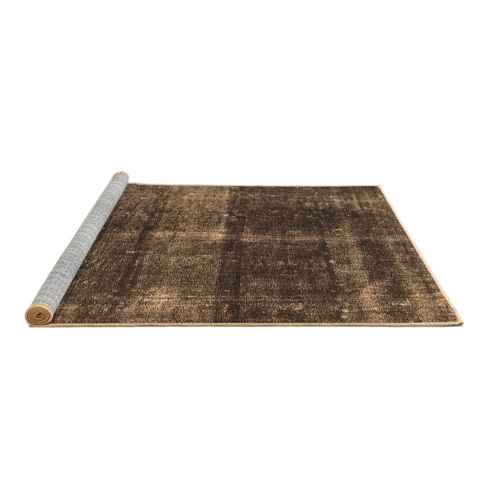 Sideview of Machine Washable Oriental Brown Industrial Rug, wshurb2201brn