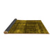 Sideview of Oriental Yellow Industrial Rug, urb2201yw