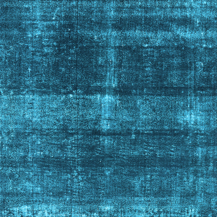 Square Machine Washable Oriental Light Blue Industrial Rug, wshurb2201lblu