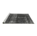 Sideview of Machine Washable Oriental Gray Industrial Rug, wshurb2201gry