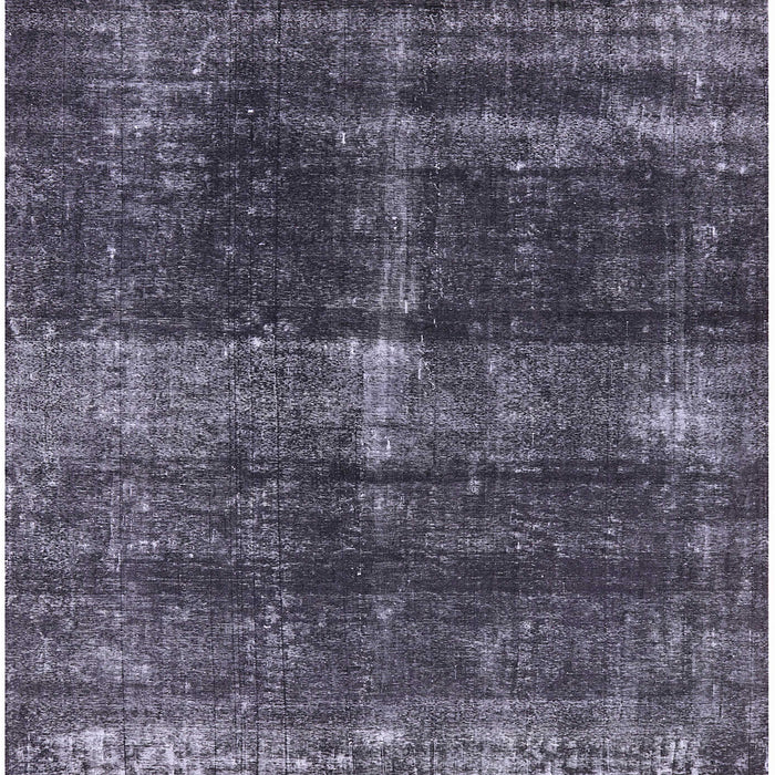 Square Mid-Century Modern Charcoal Blue Oriental Rug, urb2201