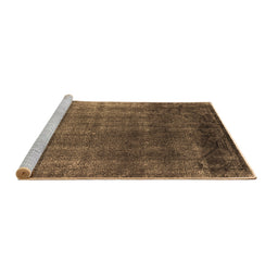 Sideview of Machine Washable Oriental Brown Industrial Rug, wshurb2202brn