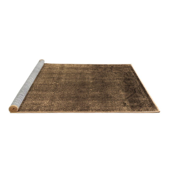 Sideview of Machine Washable Oriental Brown Industrial Rug, wshurb2202brn