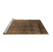 Sideview of Machine Washable Oriental Brown Industrial Rug, wshurb2202brn