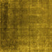 Square Machine Washable Oriental Yellow Industrial Rug, wshurb2202yw