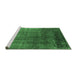 Sideview of Machine Washable Oriental Emerald Green Industrial Area Rugs, wshurb2202emgrn