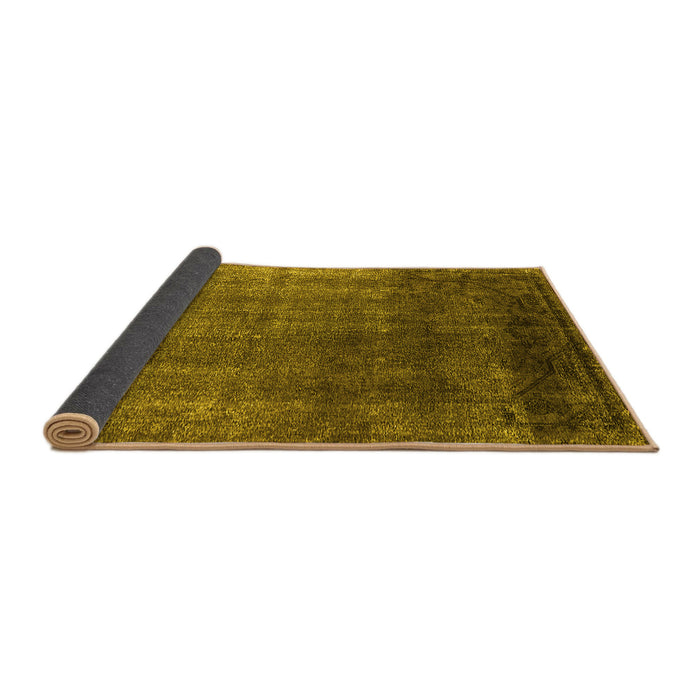 Sideview of Oriental Yellow Industrial Rug, urb2202yw