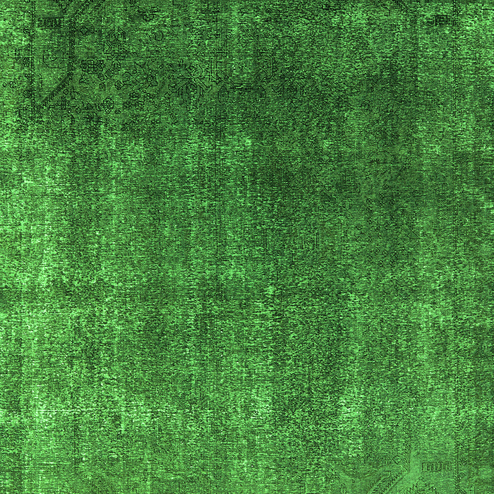 Machine Washable Oriental Green Industrial Area Rugs, wshurb2202grn