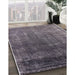 Mid-Century Modern Plum Purple Oriental Rug in Family Room, urb2202