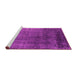Sideview of Machine Washable Oriental Pink Industrial Rug, wshurb2202pnk