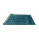 Sideview of Machine Washable Oriental Light Blue Industrial Rug, wshurb2202lblu