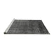 Sideview of Machine Washable Oriental Gray Industrial Rug, wshurb2202gry