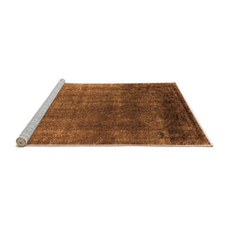 Sideview of Machine Washable Oriental Orange Industrial Area Rugs, wshurb2202org