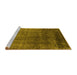 Sideview of Machine Washable Oriental Yellow Industrial Rug, wshurb2202yw