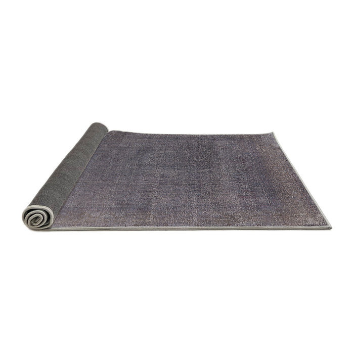 Sideview of Mid-Century Modern Carbon Gray Oriental Rug, urb2203