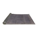 Sideview of Mid-Century Modern Carbon Gray Oriental Rug, urb2203