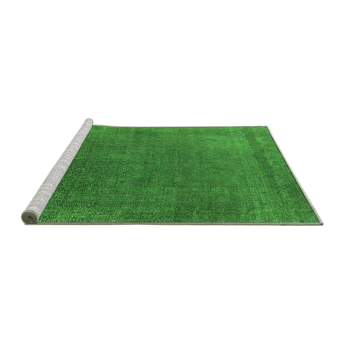 Sideview of Machine Washable Oriental Green Industrial Area Rugs, wshurb2203grn