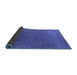 Sideview of Oriental Blue Industrial Rug, urb2203blu