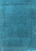 Machine Washable Oriental Light Blue Industrial Rug, wshurb2203lblu