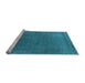 Sideview of Machine Washable Oriental Light Blue Industrial Rug, wshurb2203lblu