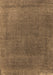 Machine Washable Oriental Brown Industrial Rug, wshurb2203brn