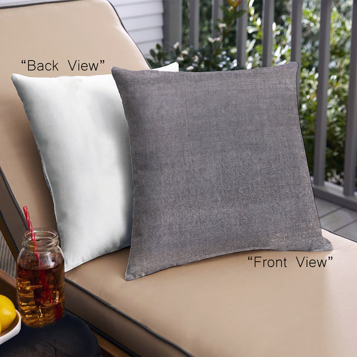 Front View of Mid-Century Modern Urban Square Carbon Gray Throw Pillow, 18 inch by 18 inch, pwurb2203