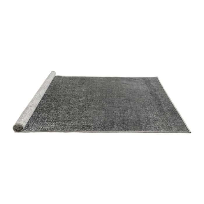 Sideview of Machine Washable Oriental Gray Industrial Rug, wshurb2203gry