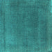 Square Oriental Turquoise Industrial Rug, urb2203turq