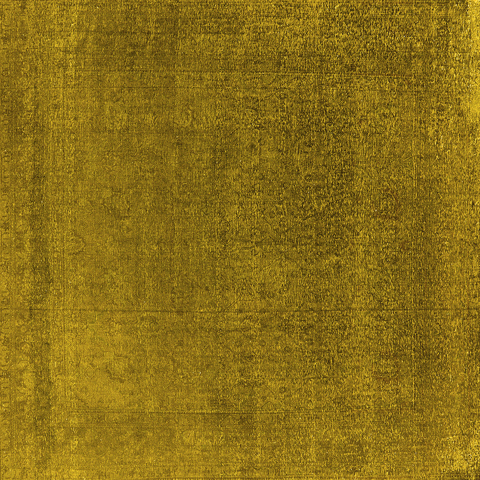 Square Machine Washable Oriental Yellow Industrial Rug, wshurb2203yw