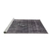 Sideview of Machine Washable Industrial Modern Gunmetal Gray Rug, wshurb2204