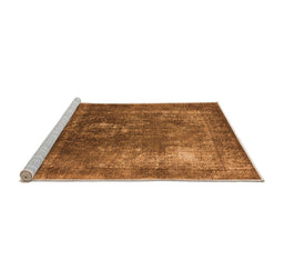 Sideview of Machine Washable Oriental Orange Industrial Area Rugs, wshurb2204org